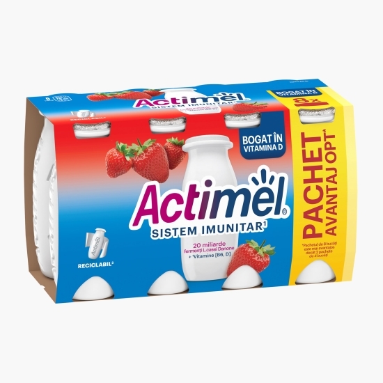 Iaurt de băut cu căpșuni 8x100g