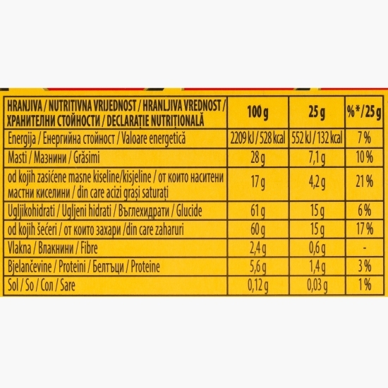Ciocolată cu lapte, nuga, miere și nuga cu migdale 100g