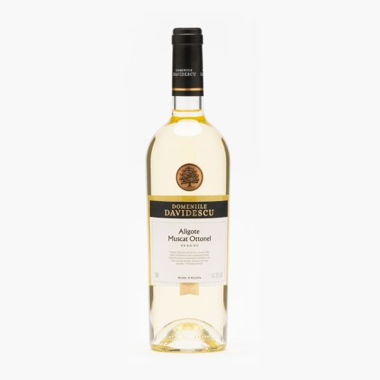 Vin alb sec Aligote & Muscat Ottonel, 12.5%, 750ml