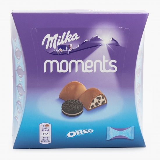 Ciocolată Moments cu lapte alpin și biscuiți cacao 92g