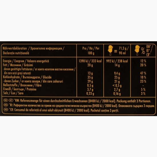 Înghețată de cocos, fructul pasiunii și sorbet de mango indian, 3x71.3g