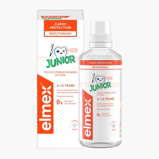 Apă de gură pentru protecție anticarie copii, vârstă 6-12 ani, Junior, 400ml