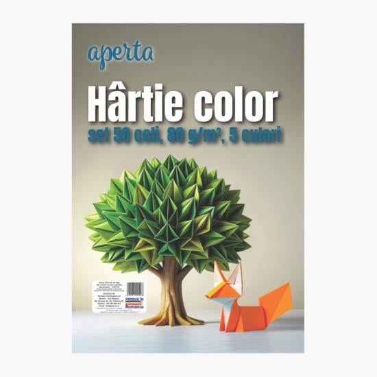 Hârtie A4 80g/mp color mix 5 culori, 50 coli