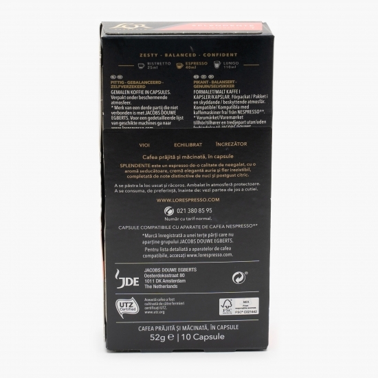 Splendente, 10 băuturi, 52g, capsule cafea