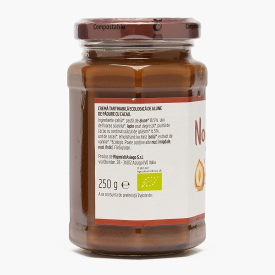 Cremă eco de cacao și alune Nocciolata, cu lapte 250g