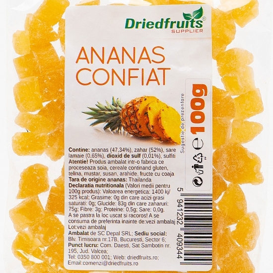 Ananas confiat 100g