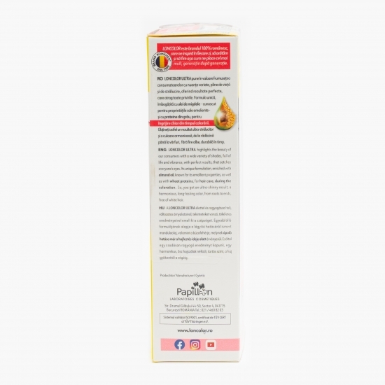 Vopsea permanentă pentru păr Ultra Max 10.19 blond argintiu intens 200ml
