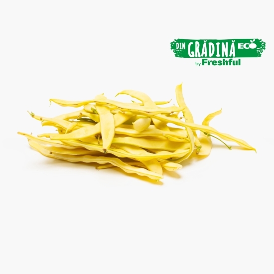 Fasole galbenă lată păstăi eco România 400g