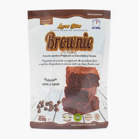 Mix pentru prăjitură cu ciocolată și cacao, Brownie Mix 450g