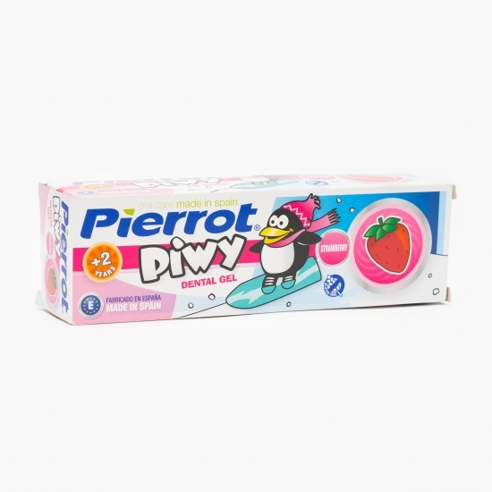 Pastă de dinți gel pentru copii cu fluor cu aromă de căpșuni Piwy, +2 ani, 75ml