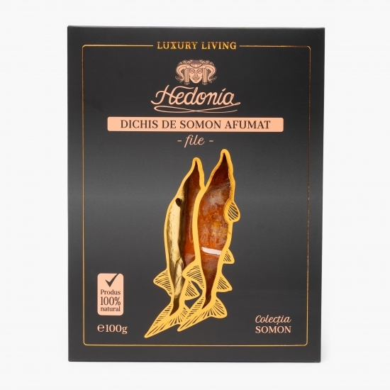 File de somon afumat la cald bucată 100g