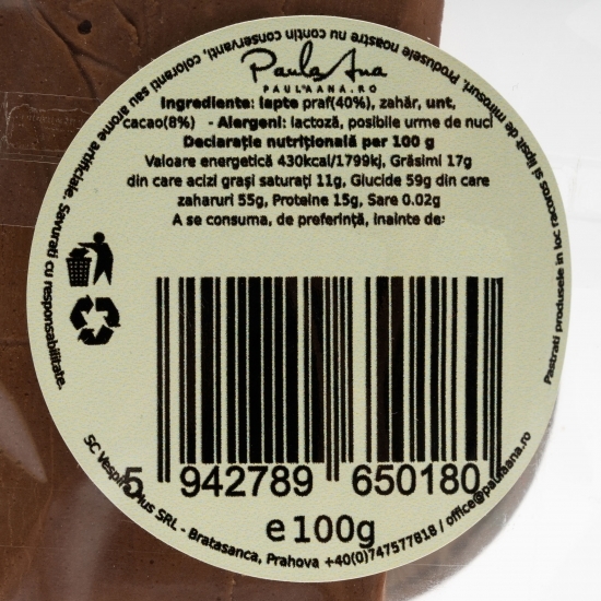Baton lapte și cacao tradițional 100g