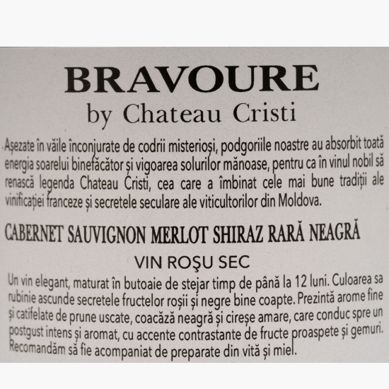 Vin roșu sec Cuvee Bravoure, 13.5%, 0.75l