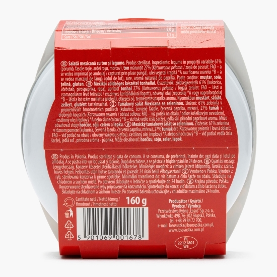 Salată mexicană cu ton și legume 160g