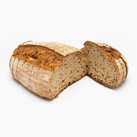 Pâine integrală cu maia și semințe de in 500g