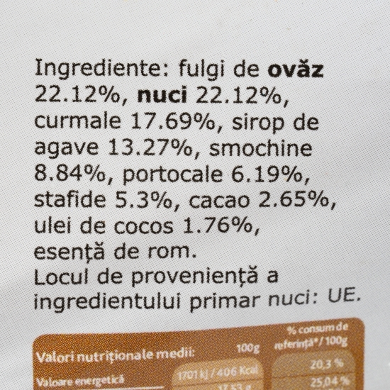 Cozonac vegan fără zahăr adăugat 500g
