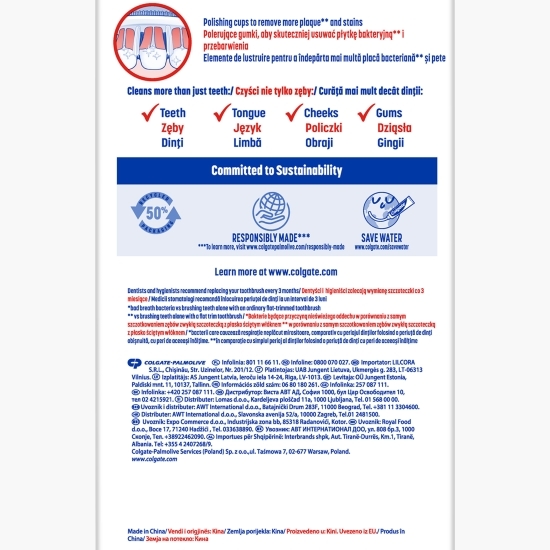 Pachet: 3x periuță de dinți cu peri moi 360 Whole Mouth Clean