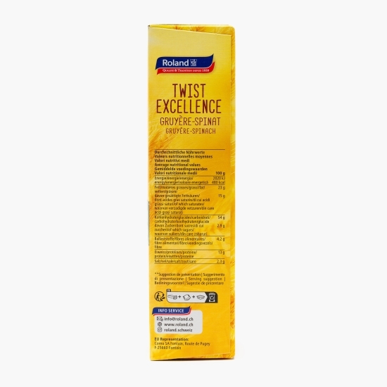 Spirale cu brânză Gruyere și spanac 100g