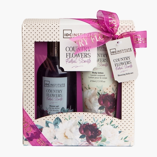 Set cadou Country Flowers 2 piese: Gel duș 300ml + Loțiune corp 210ml