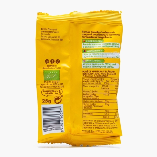 Gustare BIO din mere și banane Triboo 25g