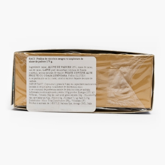 Praline ciocolată neagră umplutură alune de pădure 175g