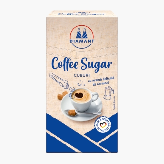 Zahăr cubic brun pentru cafea cu aromă de caramel 350g