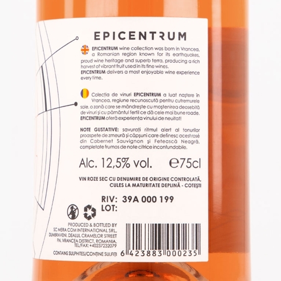 Vin rose sec Epicentrum Cabernet Sauvignon & Fetească Neagră, 12.5%, 0.75l