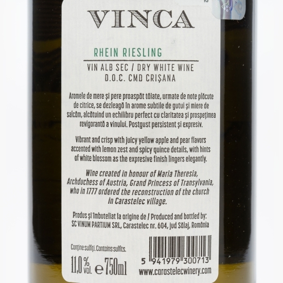 Vin alb sec Theresia Riesling Rihn, 11%, 0.75l