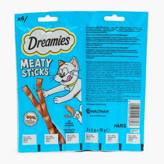 Recompense pentru pisici, 6x5g, Meaty Sticks Somon