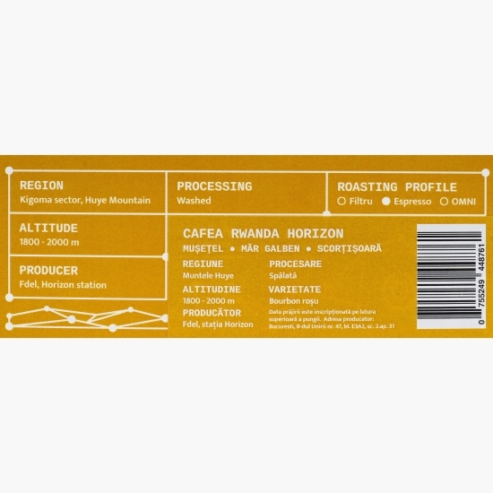 Rwanda Horizon 250g cafea de specialitate boabe