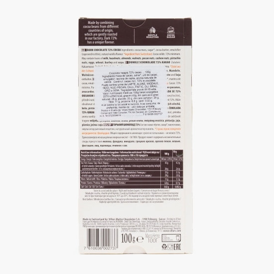 Ciocolată neagră 72% cacao 100g