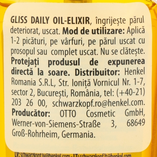 Ulei pentru păr foarte deteriorat  Daily Oil Elixir 75ml