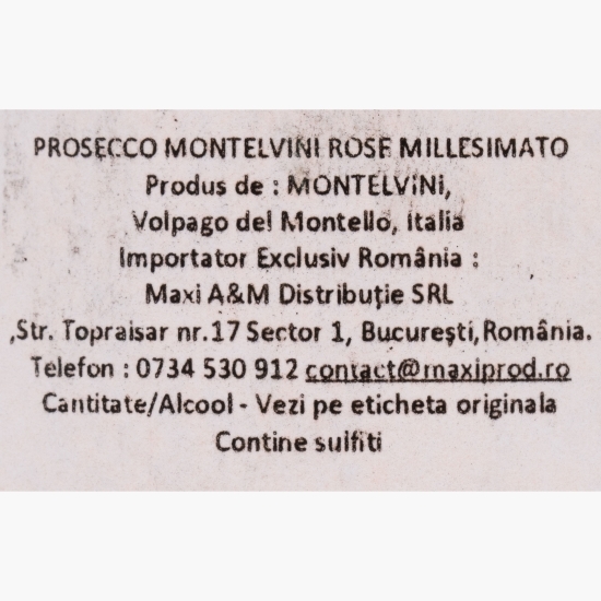 Vin spumant rose brut Prosecco, 11%, 0.7l