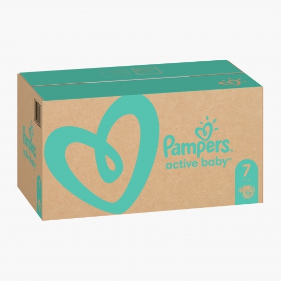 Scutece Active Baby XXL Box, mărimea 7, 15kg +, 116 buc