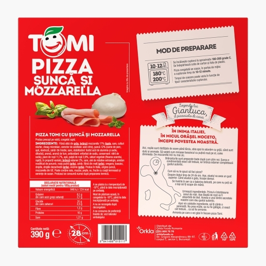 Pizza cu șuncă și mozzarella 390g