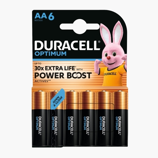 Baterii alcaline Optimum AA, 6 buc