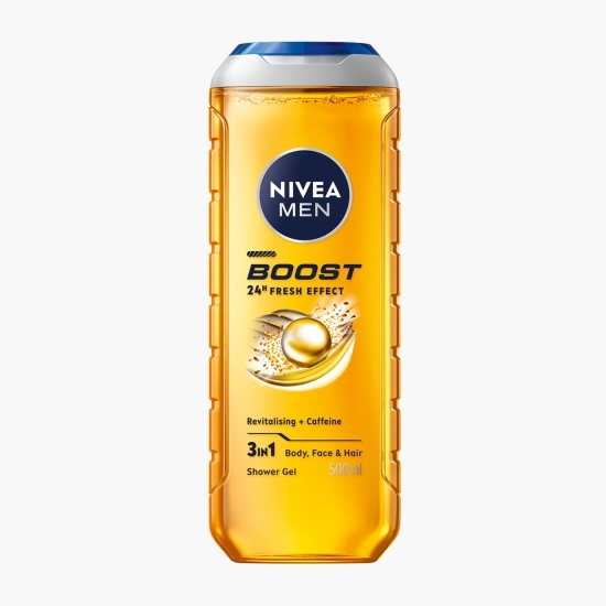 Gel de duș bărbați Boost 3în1, pentru corp, față și păr 0.5l
