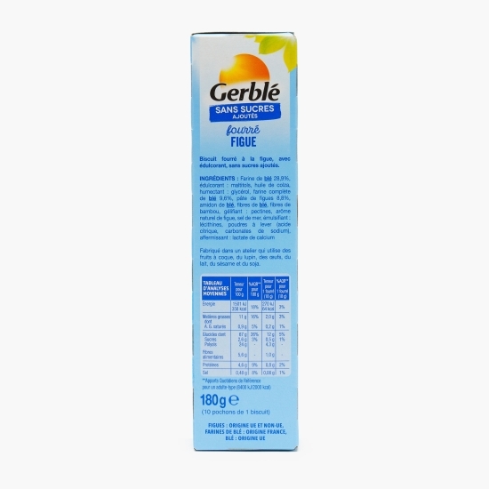 Biscuiți cu umplutură de smochine, fără zahăr, 180g