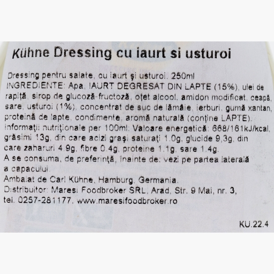 Dressing iaurt&usturoi 250ml