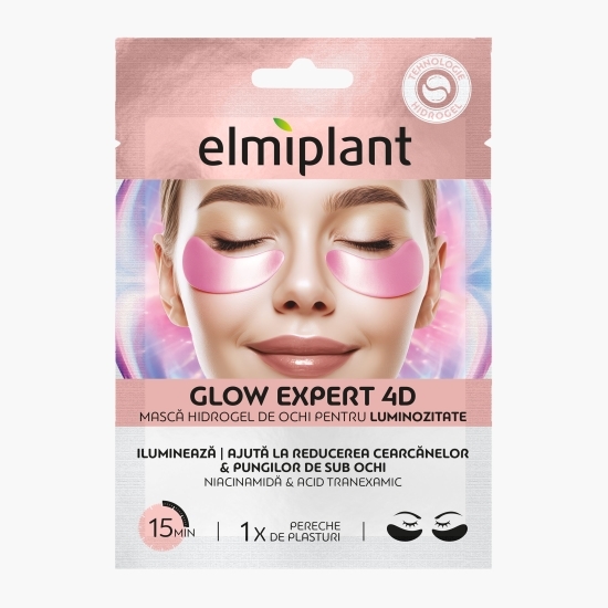 Plasturi hidrogel pentru ochi cu efect de iluminare Glow Expert 4D, 1 pereche