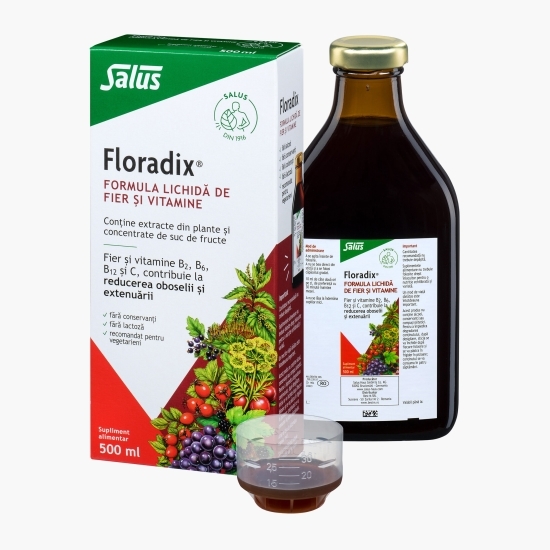 Formulă lichidă de fier și vitamine Floradix 500ml