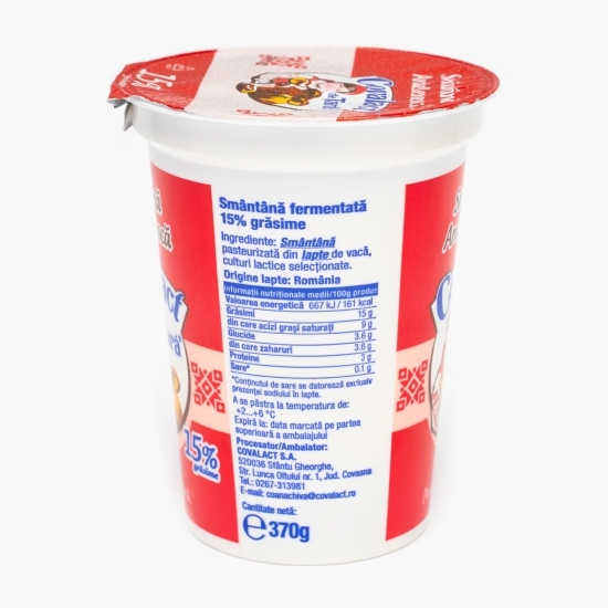 Smântână ardelenească 15% grăsime 370g