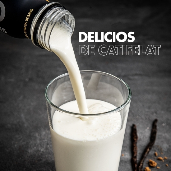 Produs lactat fermentat cu gust de vanilie și biscuiți, cu îndulcitori, bogat în proteine, 0.4% grăsime, 300g