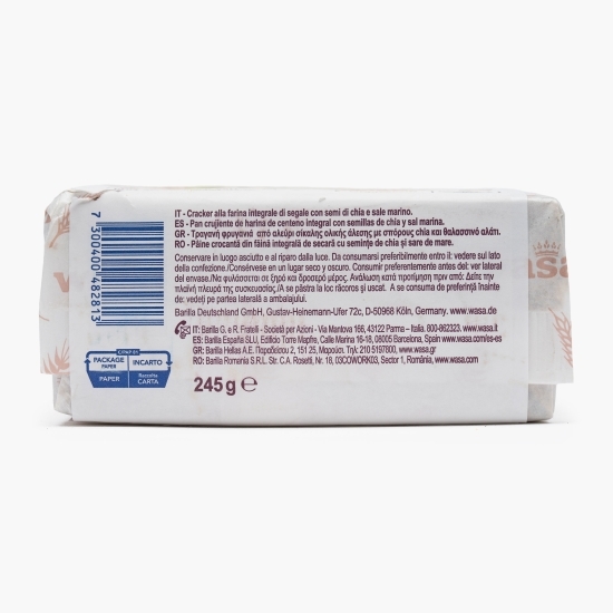 Pâine prăjită cu chia și sare de mare Crunchy Twist, 245g