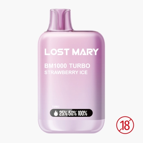 Țigară electronică de unică folosință BM1000 Turbo Strawberry Ice, 2ml, 2% nicotină, 1000 pufuri