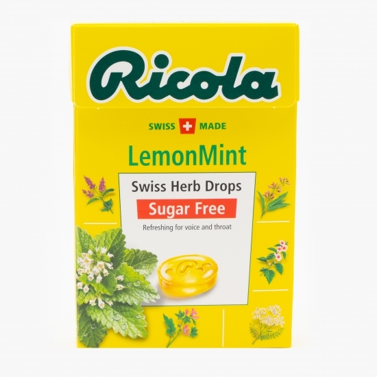 Dropsuri din plante Lemon Mint fără zahăr adăugat 40g
