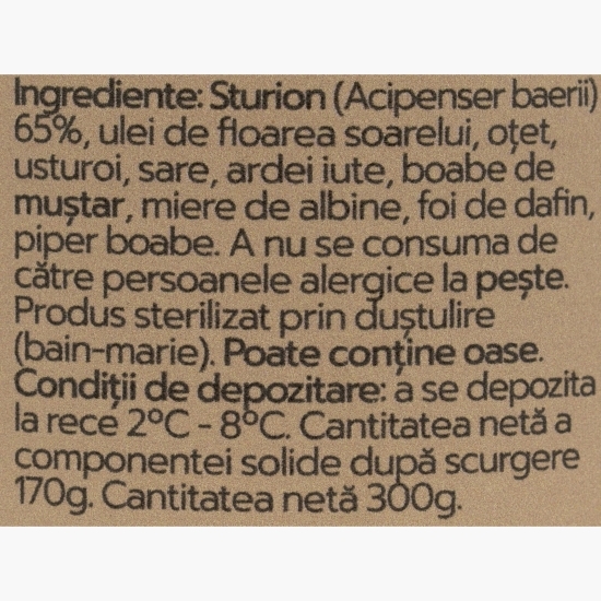 Marinată picantă de sturion în ulei 300g