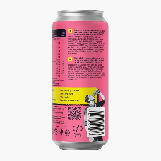 Băutură carbogazoasă cu electroliți și vitamine Driver's Sparkling Water Watermelon&Lemongrass, doză 330ml