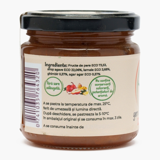 Gem de pere cu ghimbir, fără zahăr adăugat, eco 200g