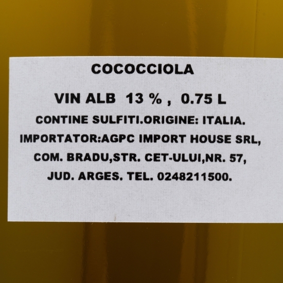 Vin alb sec Unico Cococciola, 13%, 0.75l